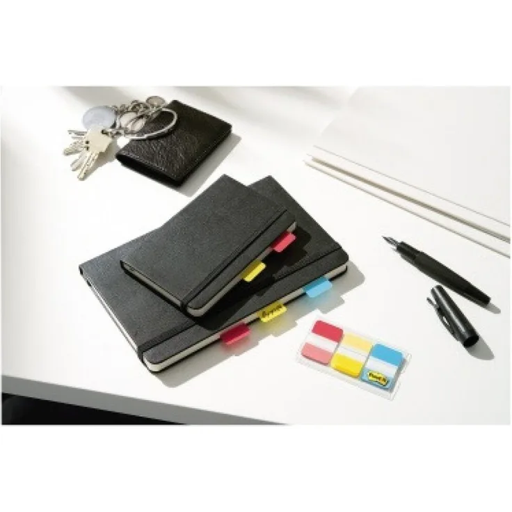 Post-it® Haftstreifen Index Strong 686-RY, 25,4 x 38 mm, besonders robuste Haftkraft für Dokumentenarchivierung, gelb-rot