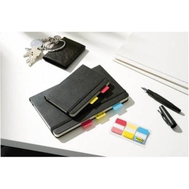 Post-it® Haftstreifen Index Strong 686-RY, 25,4 x 38 mm, besonders robuste Haftkraft für Dokumentenarchivierung, gelb-rot