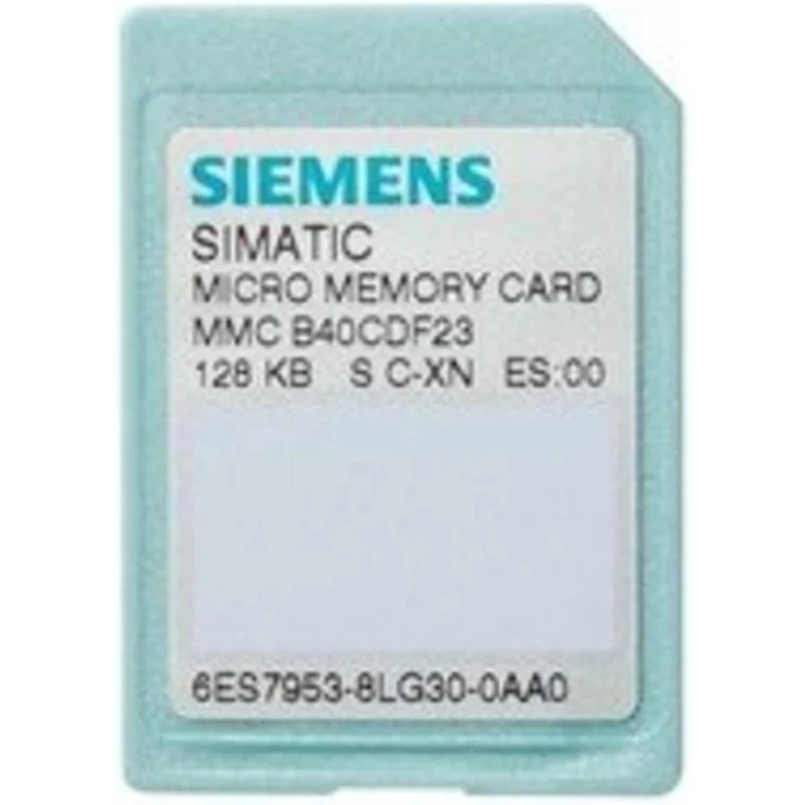 Siemens SIMATIC S7 Micro Memory Card 512 kB Nflash für S7-300/C7/ET 200, Speicherkarte, Türkis – Bild 1
