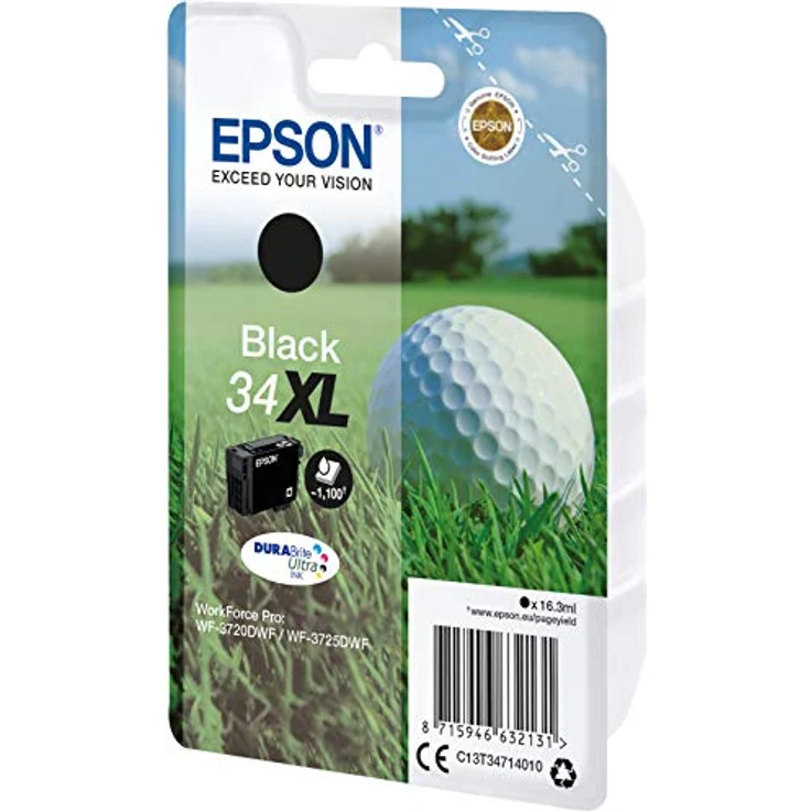 Epson Original 34XL Tinte Golfball (WF-3720DWF WF-3725DWF) schwarz – Bild 3