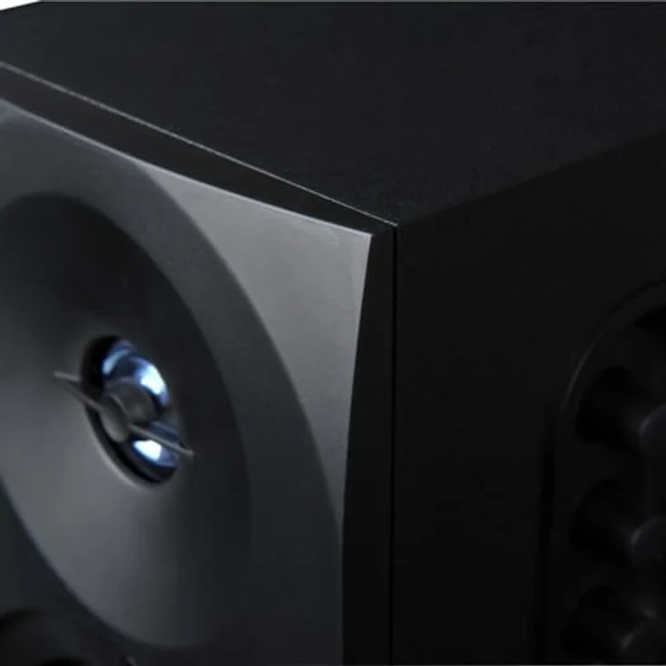 Woxter Dynamic Line 410 FX - 2.0 Stereo-Gaming-Lautsprecher (mit Strom versorgt mit Leistung 150W, Holz, 4, Woofer, 2 Hochtöner, 3,5 mm, RCA, Bassreflex-Control (Lautstärke, Höhen, Bass), Farbe schwarz – Bild 8