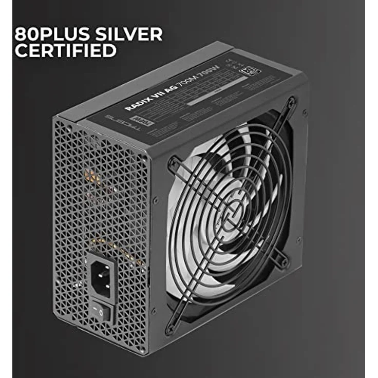 Tacens Radix VII AG 700M, Modulares Netzteil PC ATX 700W, 10 Jahre Garantie, 80Plus Silver, Silent AI-RPM Technologie, 87% Wirkungsgrad, Schwarz – Bild 3