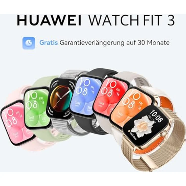 HUAWEI Watch FIT 3, Elegante Smartwatch mit 1,82-Zoll-AMOLED-Display, über 100 Trainingsmodi und bis zu 10 Tagen Akkulaufzeit, Aluminiumlegierung – Bild 3