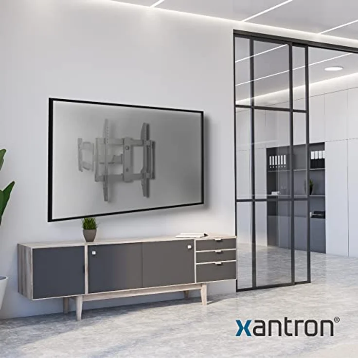 Xantron PRO-FM600 Wandhalterung Fernseher Schwenkbar Neigbar Drehbar / 37-70 Zoll TV Halterung/TV Wandhalterung flach ultraflacher Wandabstand - inkl. Montagematerial – Bild 5