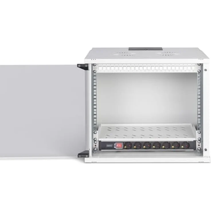 Digitus 19" Netzwerk-Set SOHO PRO, 9HE Wandgehäuse und Zubehör, Serverschrank, grau – Bild 4