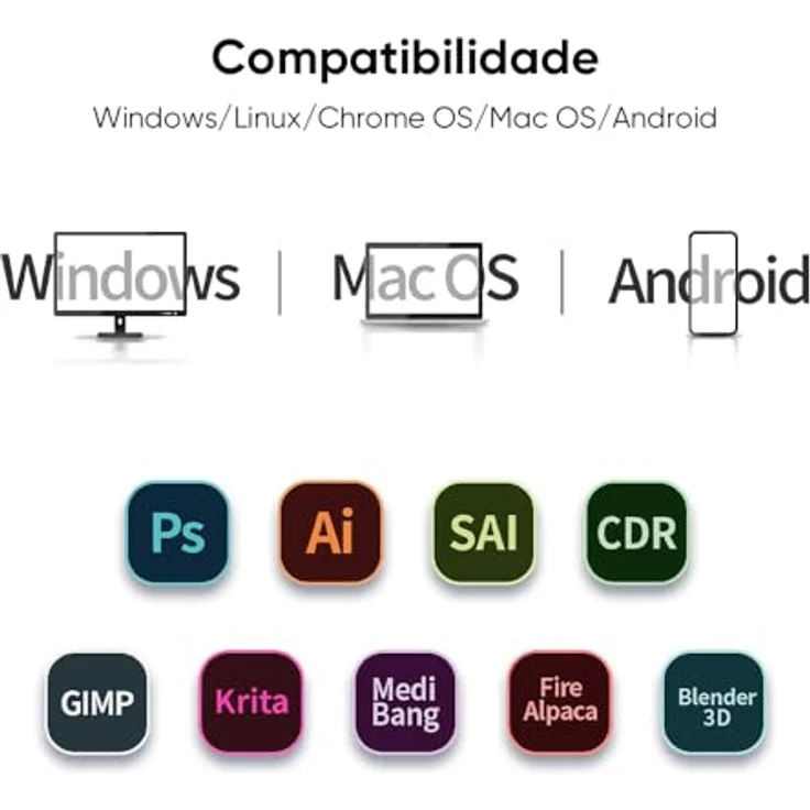 XP-Pen Deco 01 V3 Grafiktablet, 254 x 159 mm, 8192 Druckempfindlichkeitsstufen, 8 programmierbare Tasten, passiver Stift, beleuchtete Ränder – Bild 4