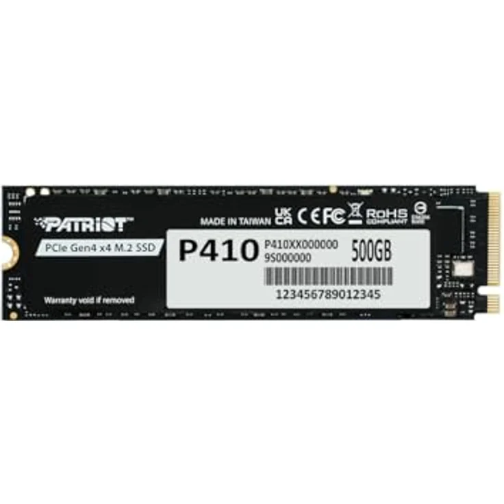Patriot Viper P410, 500GB M.2 SSD PCIe 4.0 mit 5000 MB/s Leserate, ohne Heatsink – Bild 1