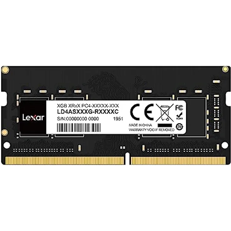 Lexar SODIMM DDR4 8GB, 3200 MHz Laptop RAM, 260-Pin SODIMM Laptop-Speicher, Hochleistungs-SO-DIMM, PC-Laptop-Computerspeicher, Hochleistungs Arbeitsspeicher (LD4AS008G-B3200ASST)