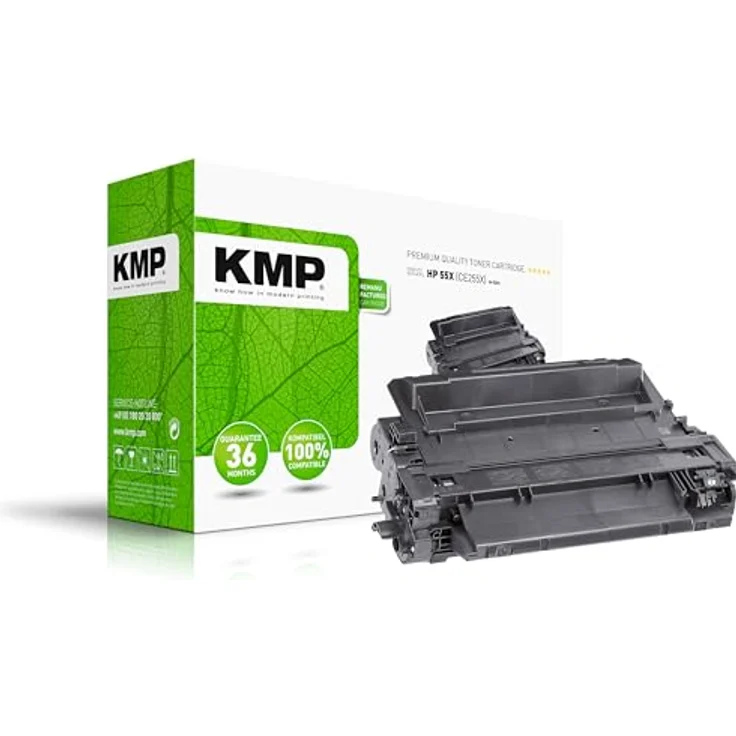 KMP Toner CE255X, kompatibel mit HP LaserJet P3015/P3015D/P3015DN/P3015X, Reichweite ca. 12500 Seiten, mit Chip, 36 Monate Qualitätsgarantie – Bild 2
