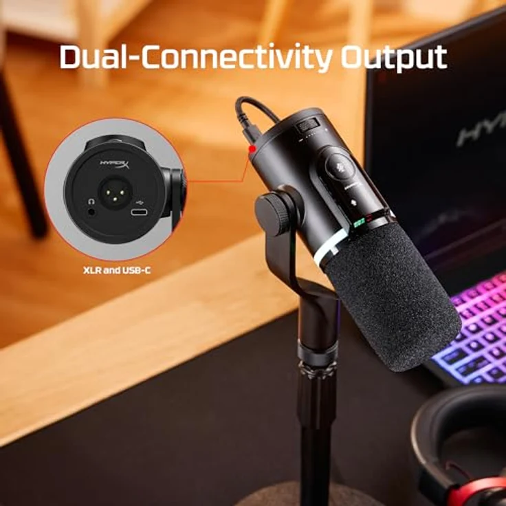 HyperX FlipCast – dynamisches XLR/USB-Mikrofon zum Streamen – Bild 6