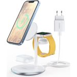 Choetech 3 in 1 Wireless Charging Station (15 W), weiss