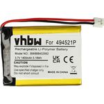 vhbw 1x Akku kompatibel mit Audioline Watch & Care V130, V131, V132, V120, V150 Babyphone Sensormatte (1400 mAh, 3,7 V, Li-Polymer, ohne Gehäuse) - Leistungsstarker Ersatzakku für Babyphone mit 1400 mAh Kapazität