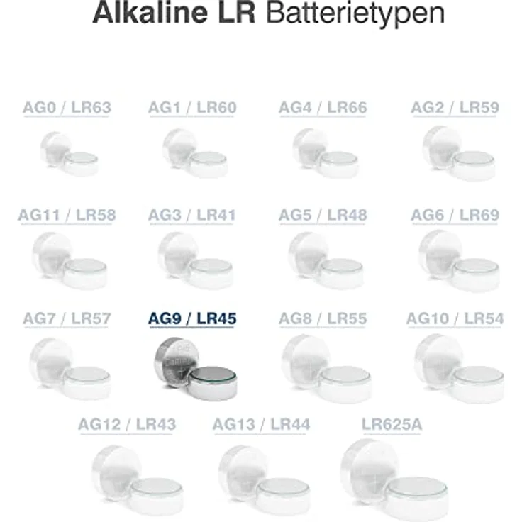 Camelion 12051009 Alkaline Knopfzellen ohne Quecksilber AG9-LR45-LR936-394-1,5 Volt, 10er-Pack – Bild 3