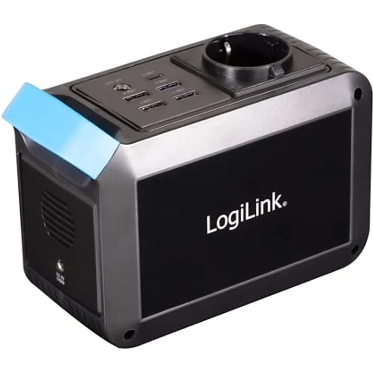 LogiLink Mobiles Ladegerät/Powerstation 80 Watt schwarz, tragbare Stromversorgungsstation für unterwegs – Bild 2