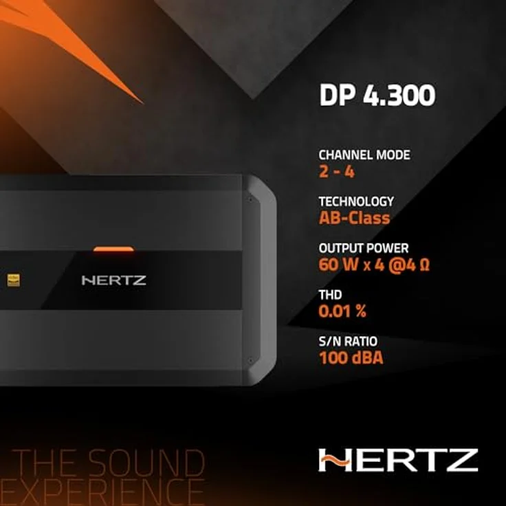 Hertz DIECI DP 4.300, 4-Kanal Verstärker mit Class-AB-Technologie und 60 W pro Kanal – Bild 5