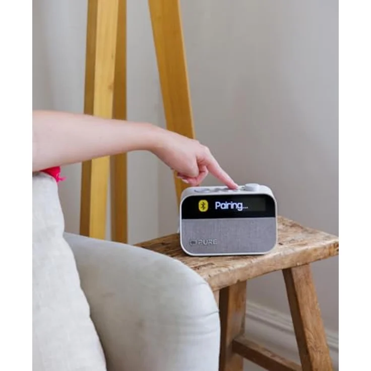 Pure Moment Radiowecker für Schlafzimmer & Büro (DAB+/FM Digital Radio, Bluetooth, White Noise Einschlafhilfe, Wake Up Light Lichtwecker, Nachtlicht, dimmbares Display) Weiß – Bild 5