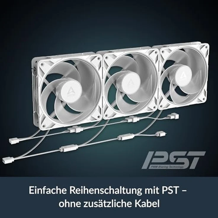 ARCTIC P12 PRO Reverse A-RGB, 120mm Gehäuselüfter mit hohem statischen Druck, weiß – Bild 4