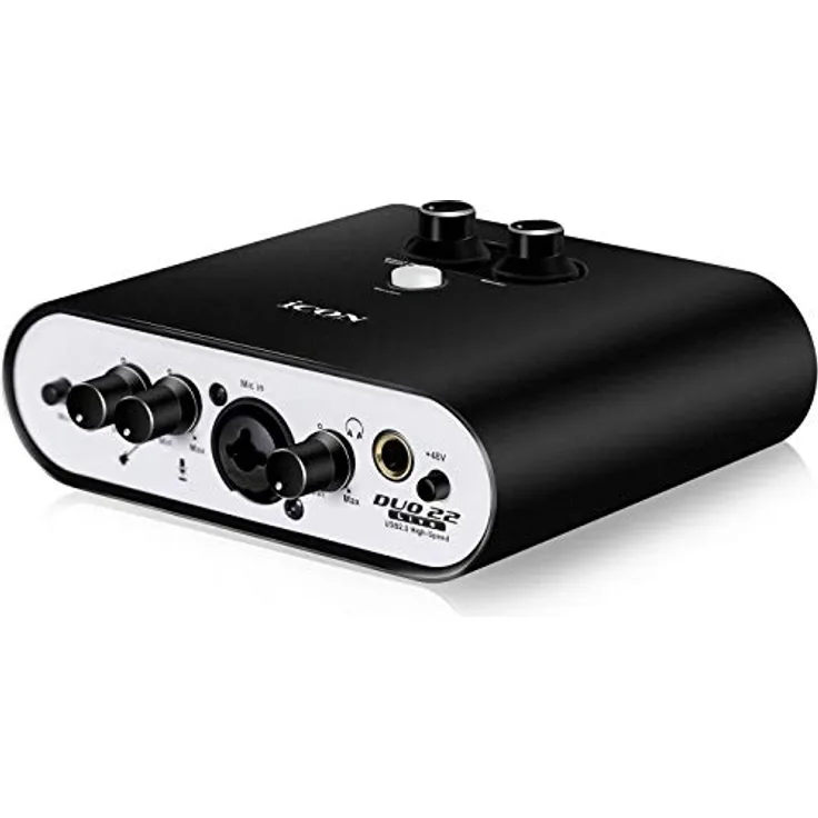 Icon Pro Audio Duo 22 Live USB-Audio-Schnittstelle mit mobilen Streaming-Funktionen, (1 Mikrofon-Vorverstärker)