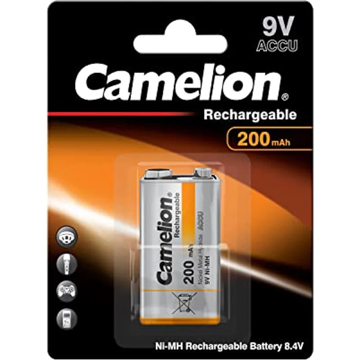 Camelion 17025122 Akku (NiMH, 9 Volt Block, 250 mAh, 1er-Pack) – Bild 2