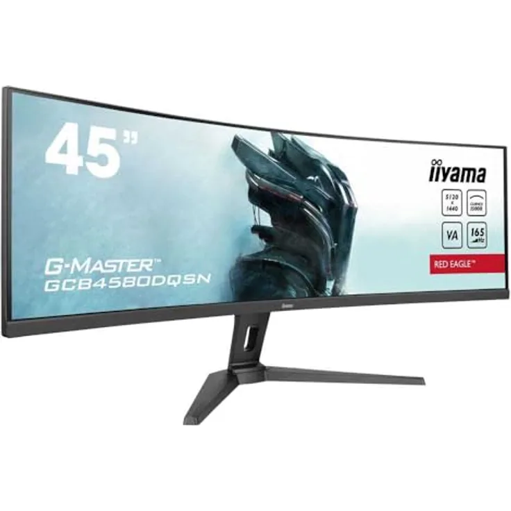 iiyama G-MASTER Red Eagle GCB4580DQSN-B1 Curved Monitor 45" DQHD 165Hz USB-C Dock HDR400 FreeSync schwarz