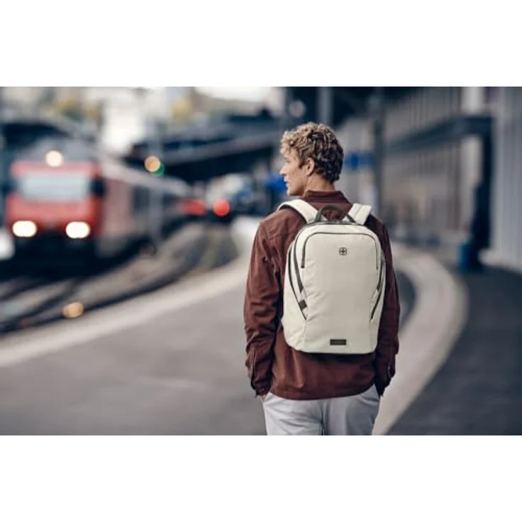 Wenger MX Light Rucksack für Laptop 16", gepolsterter Stauraum, Weiß – Bild 6