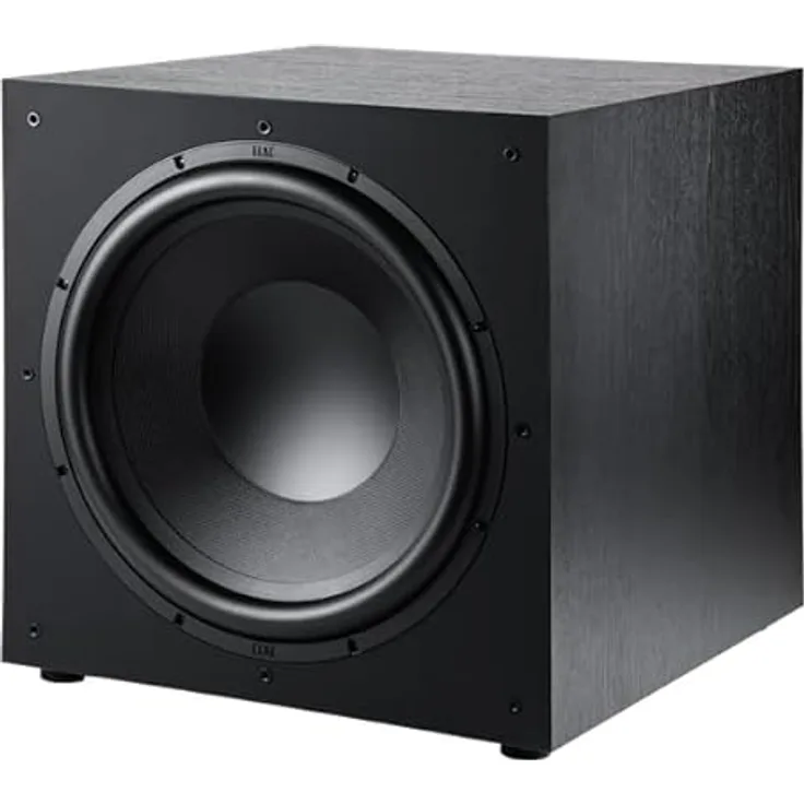 ELAC Debut 3.0 DS123, 12'' Subwoofer mit 200 W Leistung, präzisem Bass und edlem Design – Schwarz