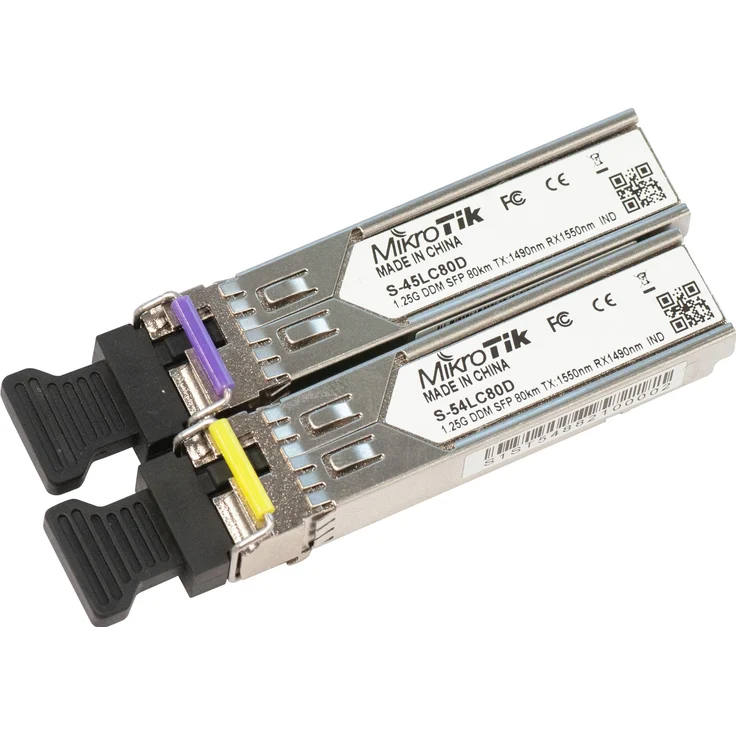 MikroTik S-4554LC80D, SFP Transceiver Modul mit 80 km Reichweite und 1.25 Gbit/s Datendurchsatz