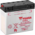Yuasa 51913 Motorradbatterie 12V 19Ah, Hochleistungs-Starterbatterie mit Schraubklemme Typ 10, vibrationsgeschützt und verlängerter Lebensdauer