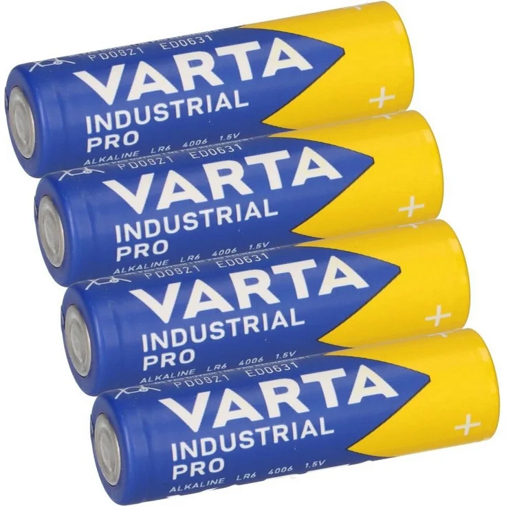 VARTA 4x Varta 4006 Industrial Mignon Batterie AA lose Batterie - Qualitätsprodukt Made in Germany, 1,5V, 2960 mAh