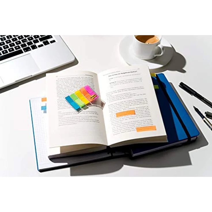 Post-it® Haftstreifen Index Mini 683HF5, durchgefärbte Notizzettel für Seiten- und Textmarkierung, 11,9 x 43,2 mm – Bild 3