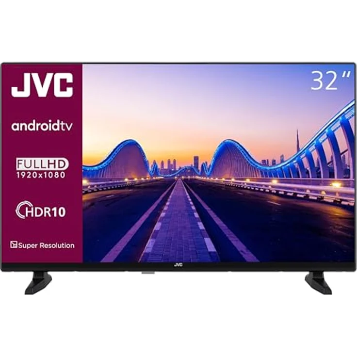 JVC 32 Zoll Fernseher Android TV (HD-Ready Smart TV, HDR, Triple-Tuner, Google Play Store) LT-32VAH3355 [2024] – Bild 1