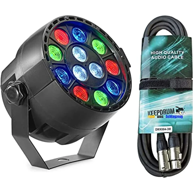 Stagg SLT-ECOPAR XS-2 LED Scheinwerfer Spot + keepdrum DMX Kabel 3m – Bild 1