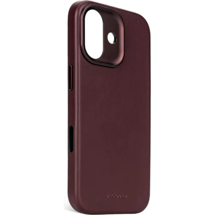 Decoded Leather Backcover für Apple iPhone 17, handgefertigte Smartphone Hülle aus vollnarbigem Leder in Dark Ruby mit MagSafe-Funktionalität und schockabsorbierendem Schutz – Bild 3