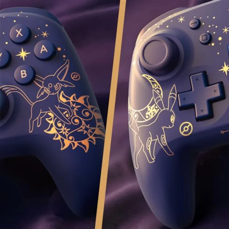HORI Wireless PAD Turbo (Espeon & Umbreon) für Nintendo Switch 2, kabelloser Controller mit 10 Stunden Akkulaufzeit, programmierbaren Rücktasten und präzisen TMR-Sticks, lila – Bild 4