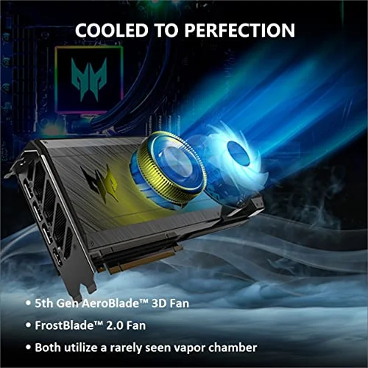 Predator BiFrost Intel Arc A770 Overclocking Grafikkarte | 16 GB GDDR6 256-Bit 18 Gbit/s | PCIe 4.0 | Dual Lüfter | Passen Sie RGB-Beleuchtungsfarben und -Effekte an | TPD 250 W | 1 x HDMI 2.1 & 3 x – Bild 3