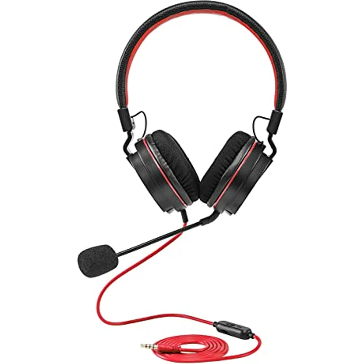 snakebyte Switch HEAD:SET S - Stereo Headset zur Verwendung mit Nintendo Switch - auch kompatibel mit anderen Geräten mit 3,5mm Audio Stecker für VOIP, Telefonkonferenz ,Video - bis zu 4,5m Kabel – Bild 3