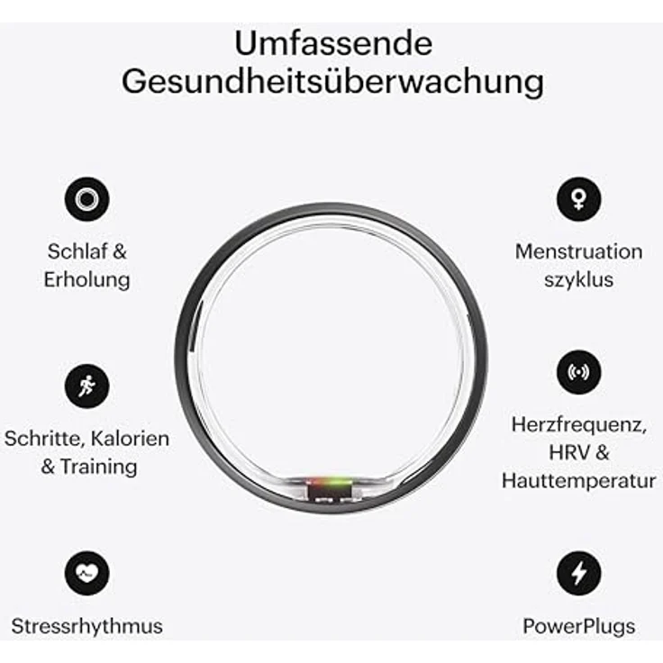 Ultrahuman Ring Air, Wearable Ring in Grau, Ringgröße 5 – Bild 3
