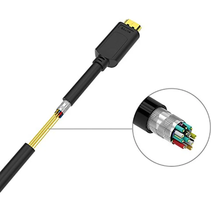 HDSupply HC110-015 HDMI-VGA 1080P Kabel, HDMI-A Stecker auf VGA-Stecker mit zusätzlichem Klinkenkabel, vergoldete Kontakte, 1,5m, schwarz – Bild 3