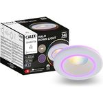Calex Smart Halo Einbau-Downlight, CCT RGB LED-Deckenleuchte, IP44, steuerbar per App und Sprachbefehl, weiß