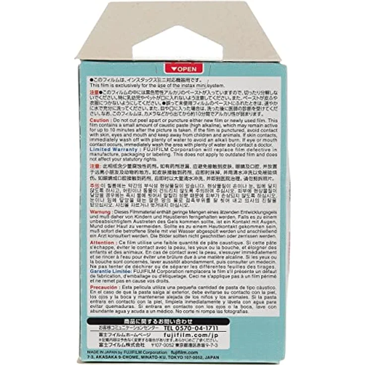 Fujifilm Instax Mini Instant Film, Blau, Einzelpackung – Bild 2