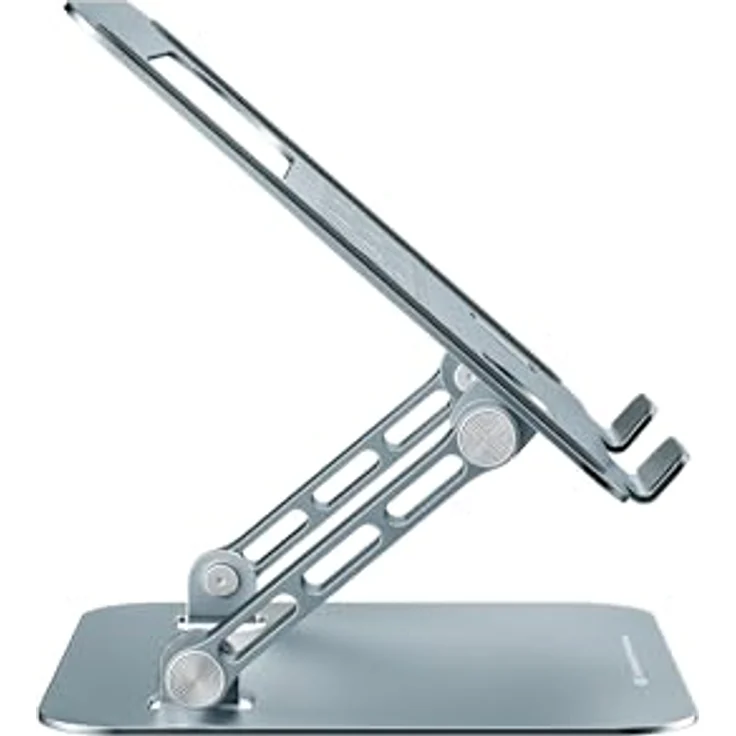 Conceptronic THANA10G Faltbarer Laptopständer, höhenverstellbar, grau, mit rutschfesten Pads aus Aluminium – Bild 3