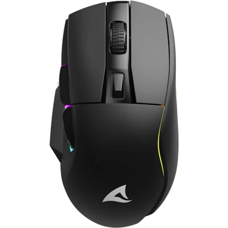 Sharkoon Skiller SGM50W Black, Wireless Optical Gaming Maus, 6.400 DPI, PBT Button, RGB
