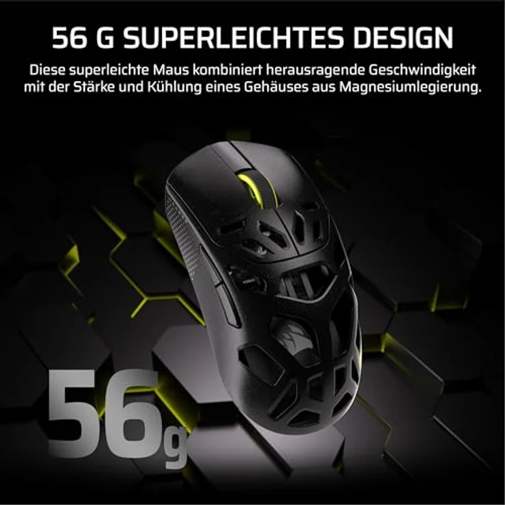 Corsair Sabre v2 PRO, Kabellose MG FPS-Gaming-Maus mit 33.000 DPI Marksman S-Sensor, 8.000Hz Hyper-Polling, langlebigem Magnesium-Gehäuse, bis zu 120 Stunden Akkulaufzeit – Schwarz – Bild 4