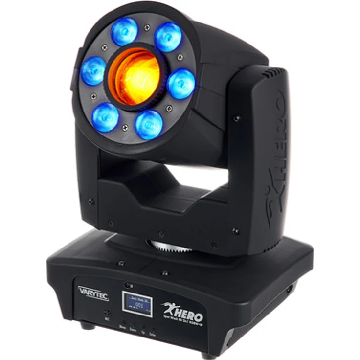 Varytec Hero Spot Wash 80 2in1 RGBW+W, LED Moving-Head Scheinwerfer mit 6x 8W RGBW und 30W Weißlicht, 540°/190° Pan/Tilt, 7 Gobos, 16bit Steuerung