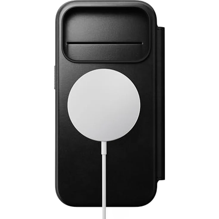 NOMAD Modern Leather Folio für iPhone 17 Pro, MagSafe-kompatible Schutzhülle aus Polycarbonat und Echtleder, schwarz (Horween) – Bild 5