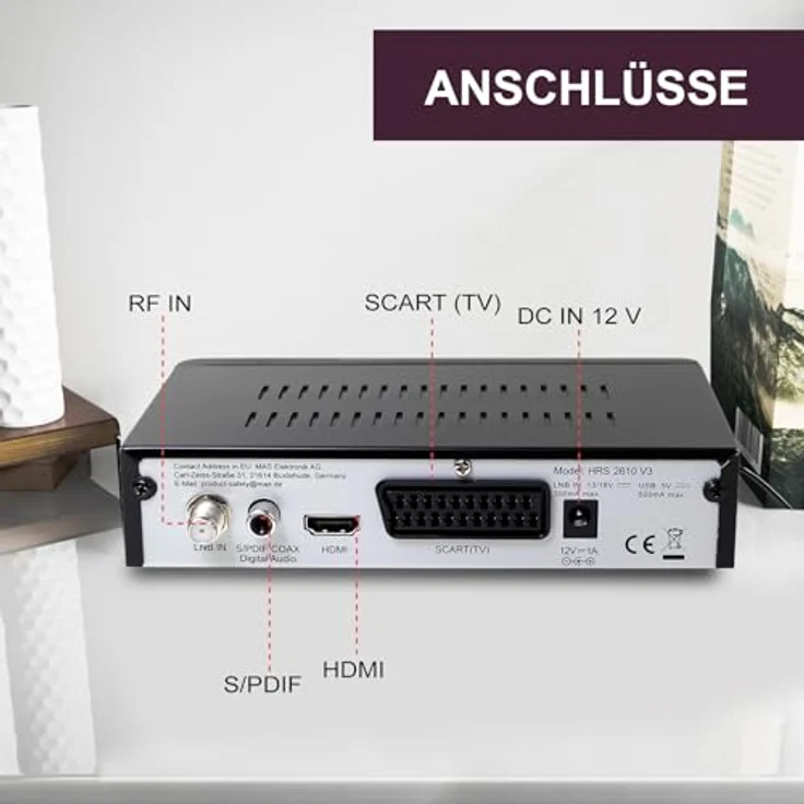 Xoro HRS 2610 Digitaler Satellitenreceiver HDMI, SCART, USB 2,0, LAN, Unicable schwarz – Bild 4