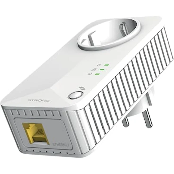 STRONG Powerline 600 Triple Pack | enthält 3 Powerline 600 Adapter | bis zu 600 Mbit/s |HomePlug AV Standard | Reichweite über 300 m | Verbindung über Ethernet-Kabel – Bild 4