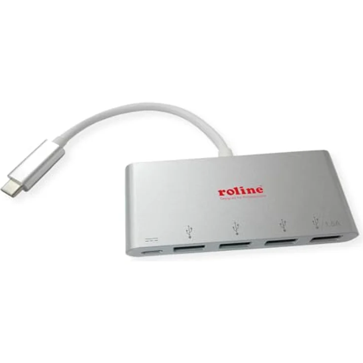 ROLINE USB 3.2 Gen 1 Hub, 4-fach, Typ C Anschluss mit 1 PD-Port für schnelle Lade- und Datentransferraten bis 5 Gbit/s – Bild 2