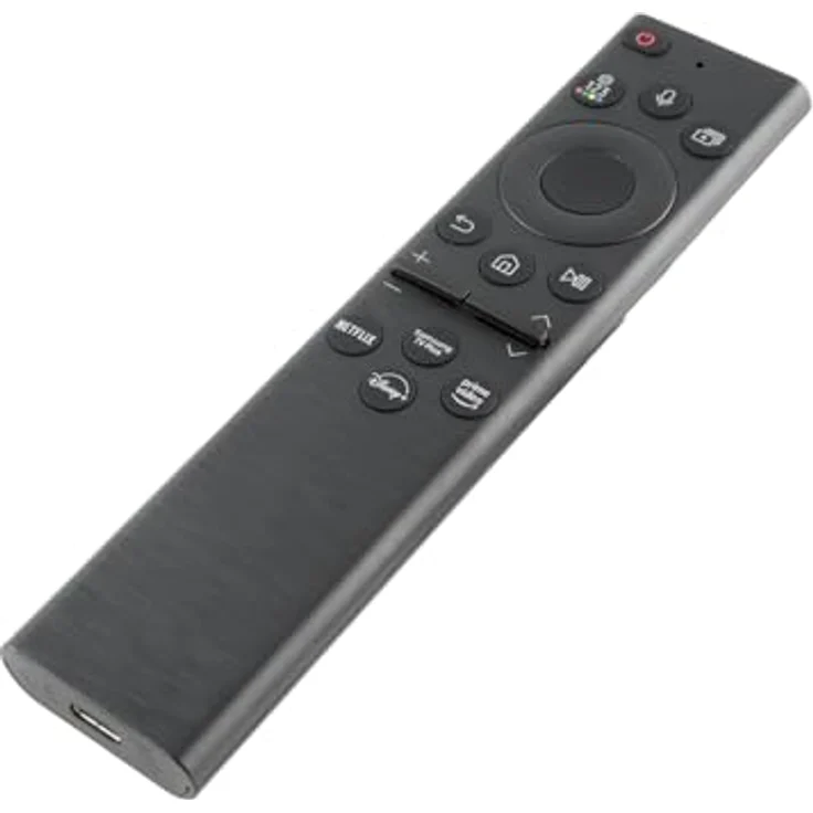 azurano Fernbedienung für Samsung BN59-01385B, BN5901385B, TM2280E - USB C/Solar/Sprach Fernbedienung - Kompatibel mit GQ43QN90 GQ43QN92 GQ43QN93 GQ43QN94 GQ55S95 GQ65S95 - Schwarz – Bild 6