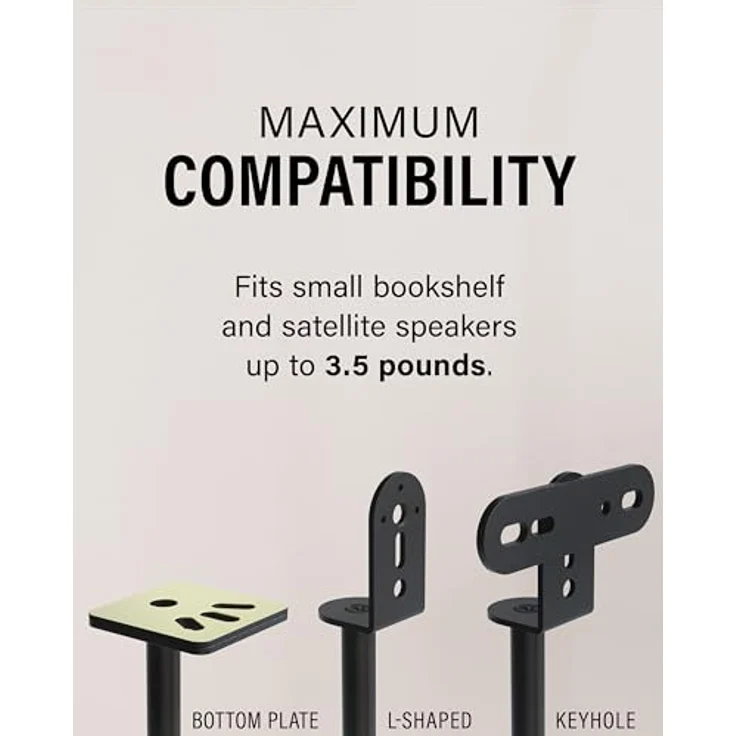 Sanus Lautsprecherständer, höhenverstellbar von 71 cm bis 96.5 cm, set von 2 – Bild 3